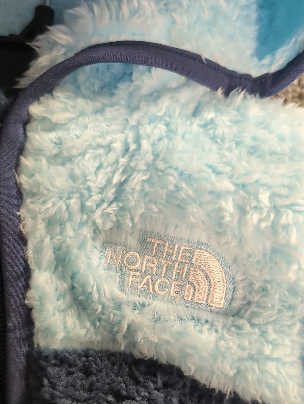 NWT The North Face Baby Bear Fleece Hooded One-Piece Suit - Shady Blue - Onesie